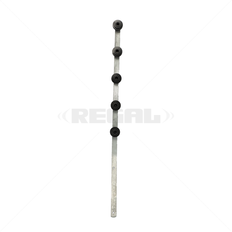 F/Pole - 5Line Flat Bar Angle Galv BB