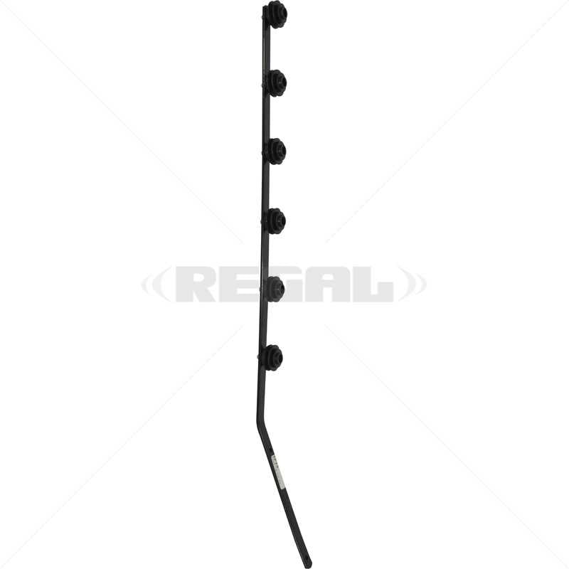 F/Pole - 6Line Flat Bar Angle Black