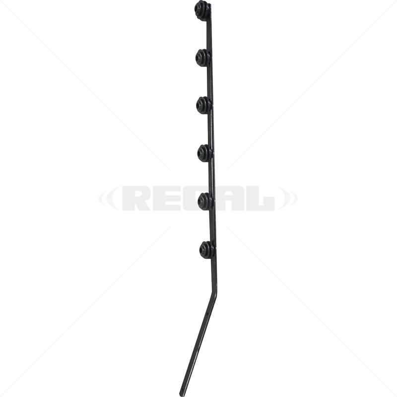 F/Pole - 6Line Flat Bar Angle Black
