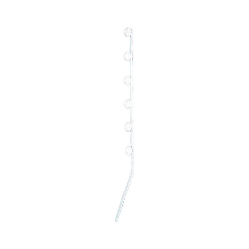 F/Pole - 6Line Flat Bar Angle White