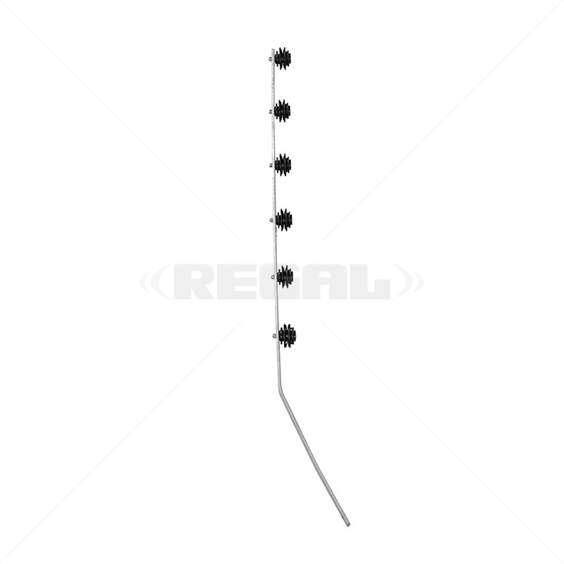 F/Pole - 6Line Flat Bar Angle Galv BB