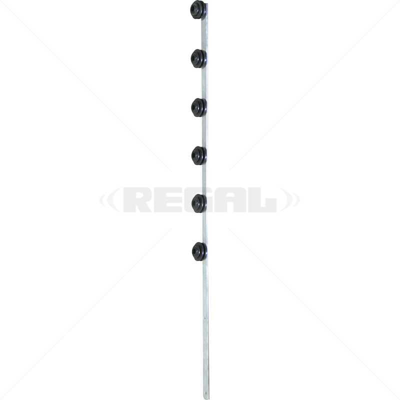 F/Pole - 6Line Flat Bar Galv BB
