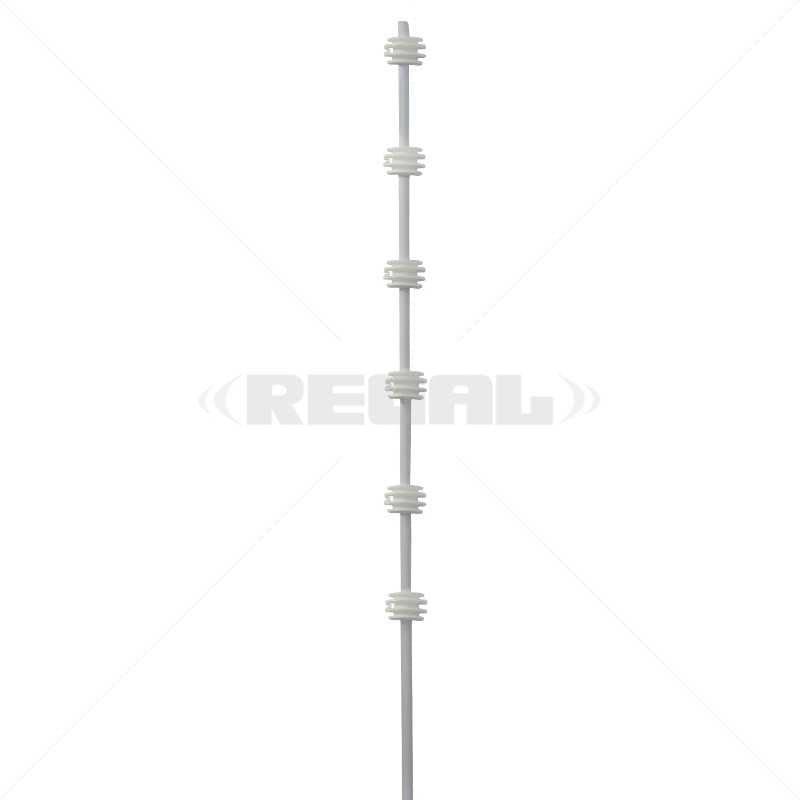 F/Pole - 6Line Round White