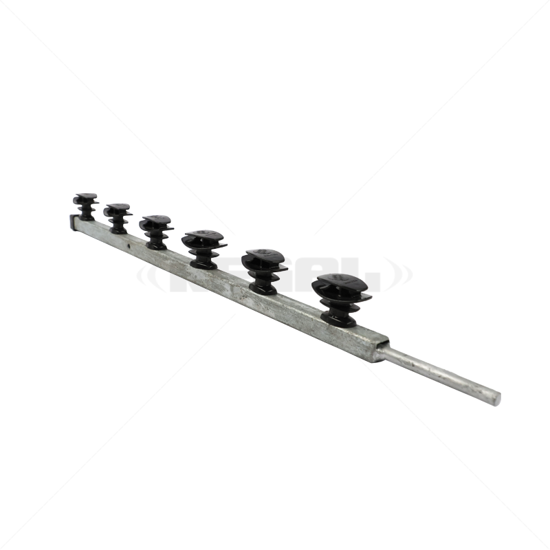 Nemtek Fence Pole - 6Line Square Tube Galv +Pin Jurassic Black Bobbin