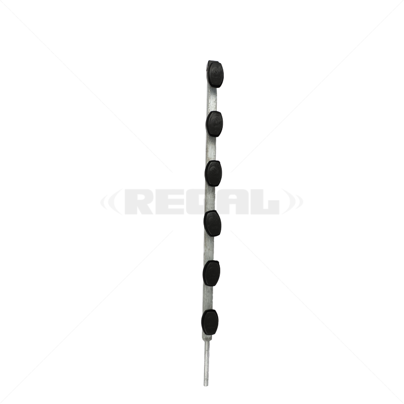 Nemtek Fence Pole - 6Line Square Tube Galv +Pin Jurassic Black Bobbin