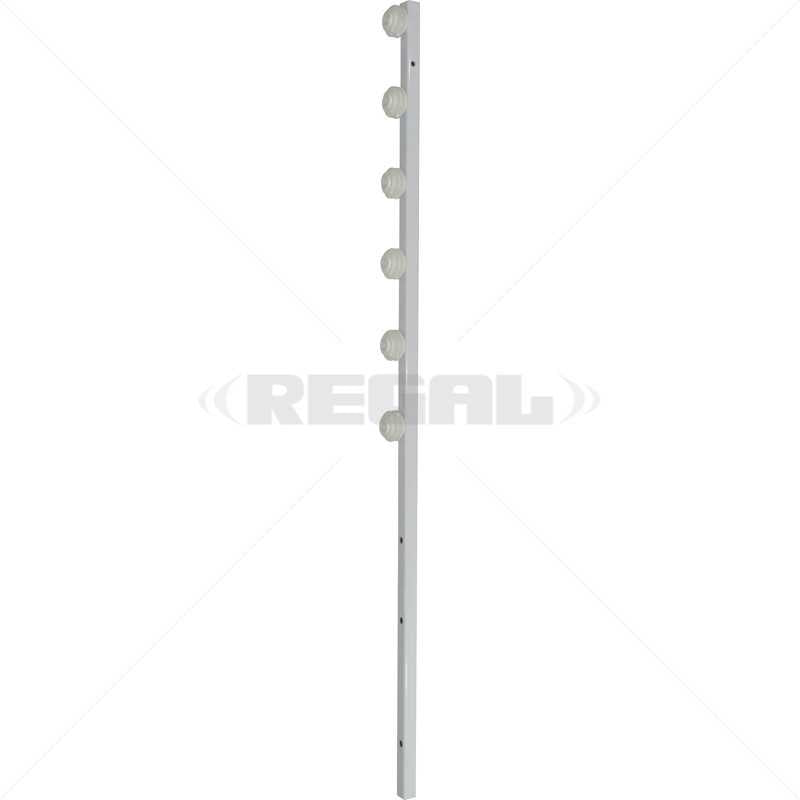 F/Pole - 6Line Straight Tube White