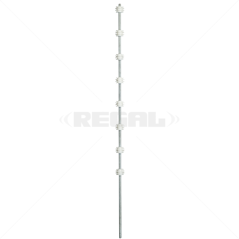 Nemtek Fence Pole - 8Line Round Bar Galvanised PC WB