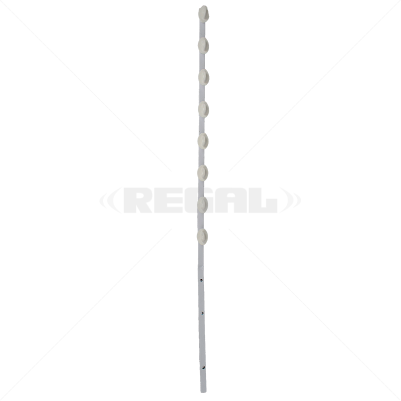 Nemtek Fence Pole 8Line SQ Tube Jurassic Galv Angled PC Slotted WB