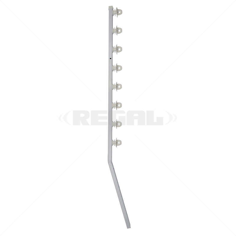 Nemtek Fence Pole 8Line SQ Tube Jurassic Galv Angled PC Slotted WB