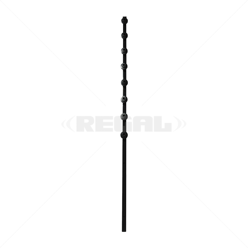F/Pole - 8Line Straight Tube Black (Special)
