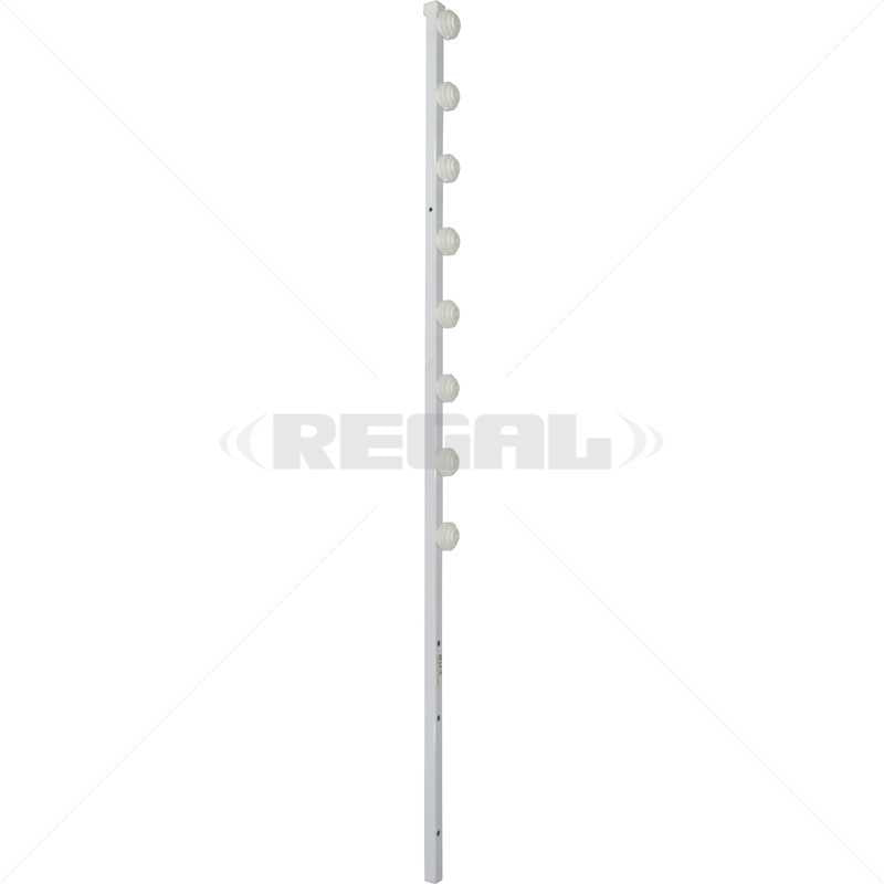 F/Pole - 8Line Straight Tube White (for Electric Fence Pole)