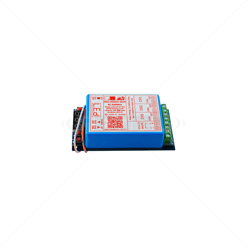Nice 3Ch Rolling Code Receiver Condo 434mHz