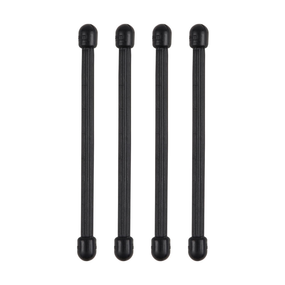 Nite Ize Gear Tie Reusable Rubber Twist Tie 3in - 4 Pack - Black