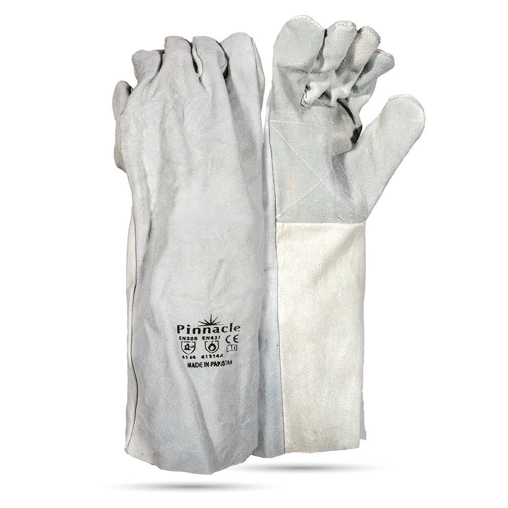 Pinnacle Chrome Leather Double Palm Glove Elbow Length 8" (13-100110)