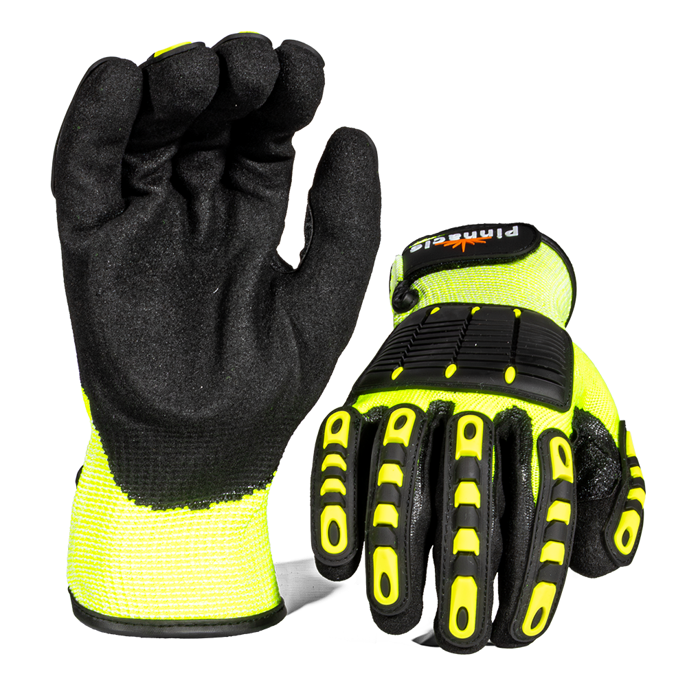 Pinnacle IMPAFLEX TPR Impact & Cut Resistant Glove, Nitrile Coated Sandy Palm, LV5 (13-100296)