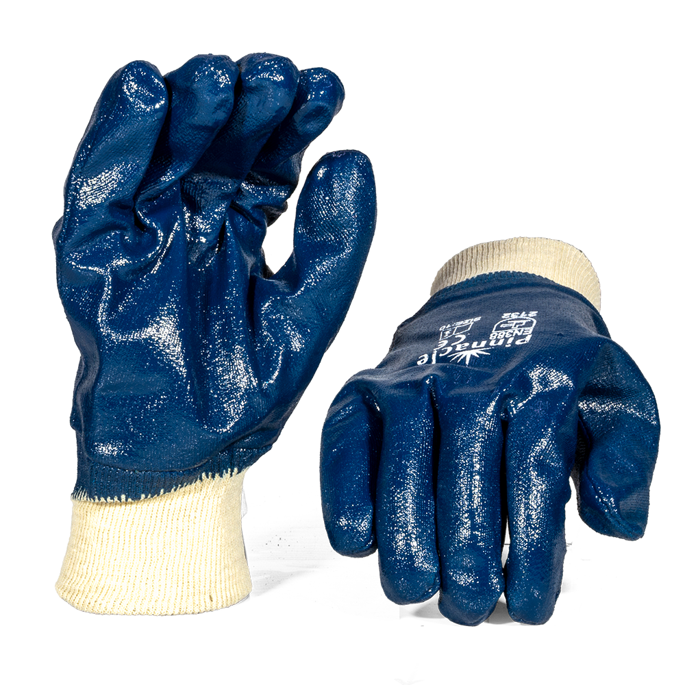 Pinnacle Blue Nitrile Glove Knit Wrist Size 10 (13-100305)