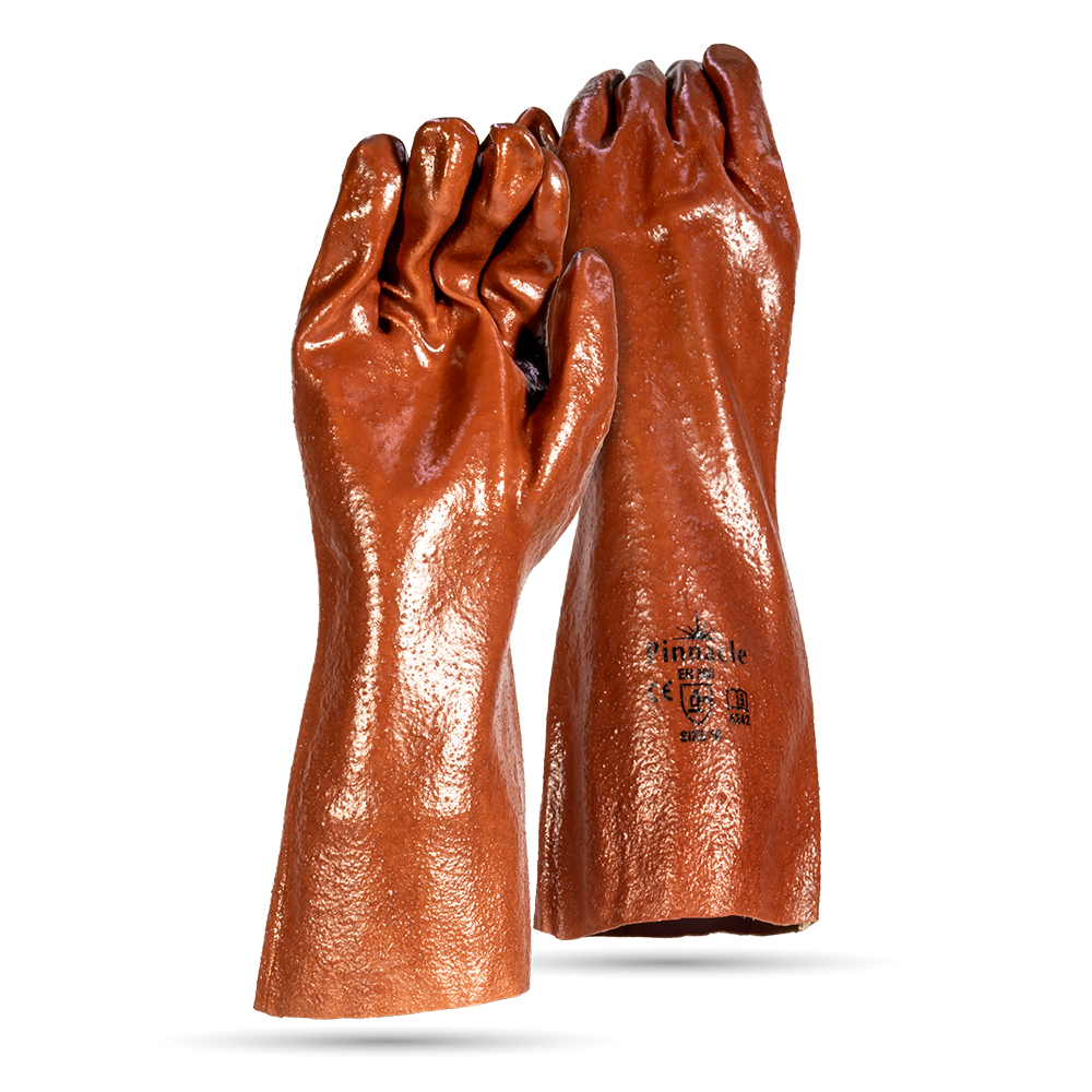 Pinnacle Brown PVC ABRASION Glove Open Cuff 35cm (13-100319)
