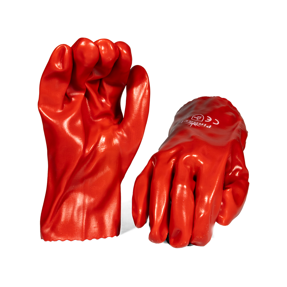 Pinnacle PVC Red Glove Open Cuff 27cm (13-100321)
