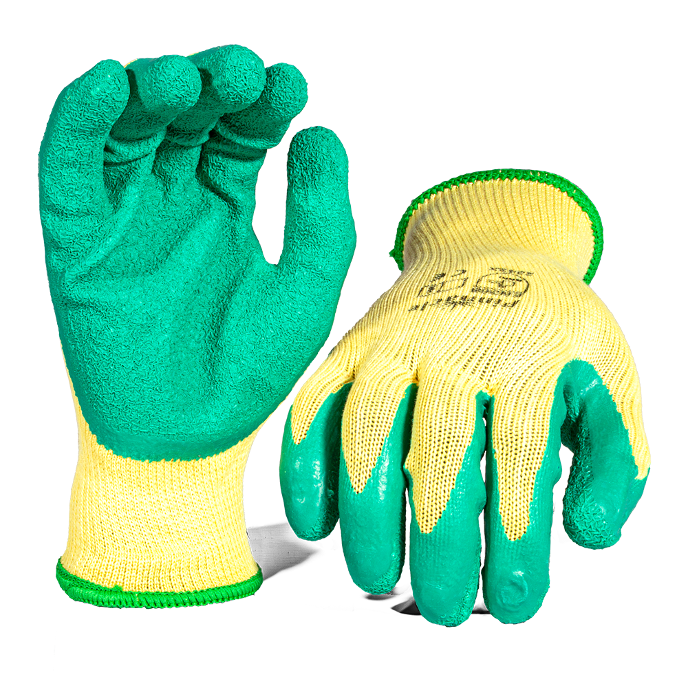 Pinnacle PROGRIP Green Latex Coat, Crinkle Palm Glove (13-100327)