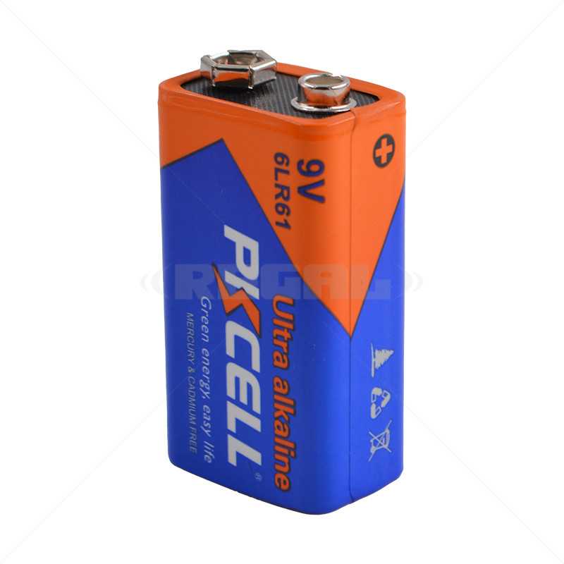 PKCell Battery 9V Alkaline Each