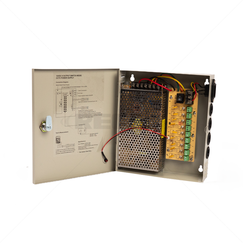 PSU CCTV 9way 10Amp Distribution Box