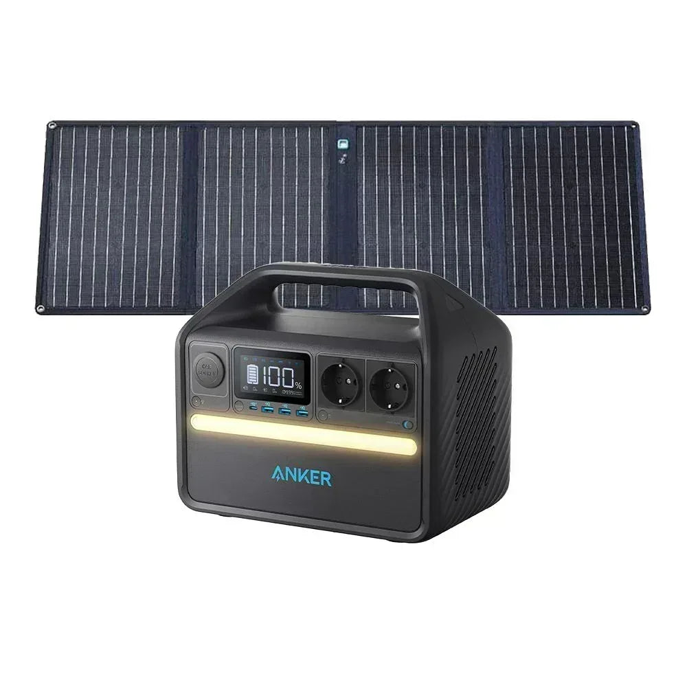 Anker PowerHouse 521 (256Wh) Portable Power Station + Solar Panel 100W Guards On Duty Security