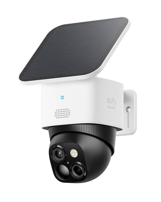 Eufy SoloCam S340 3K Wireless Outdoor Security Camera with Dual Lens and Solar Panel T81703W1 Guards On Duty Security