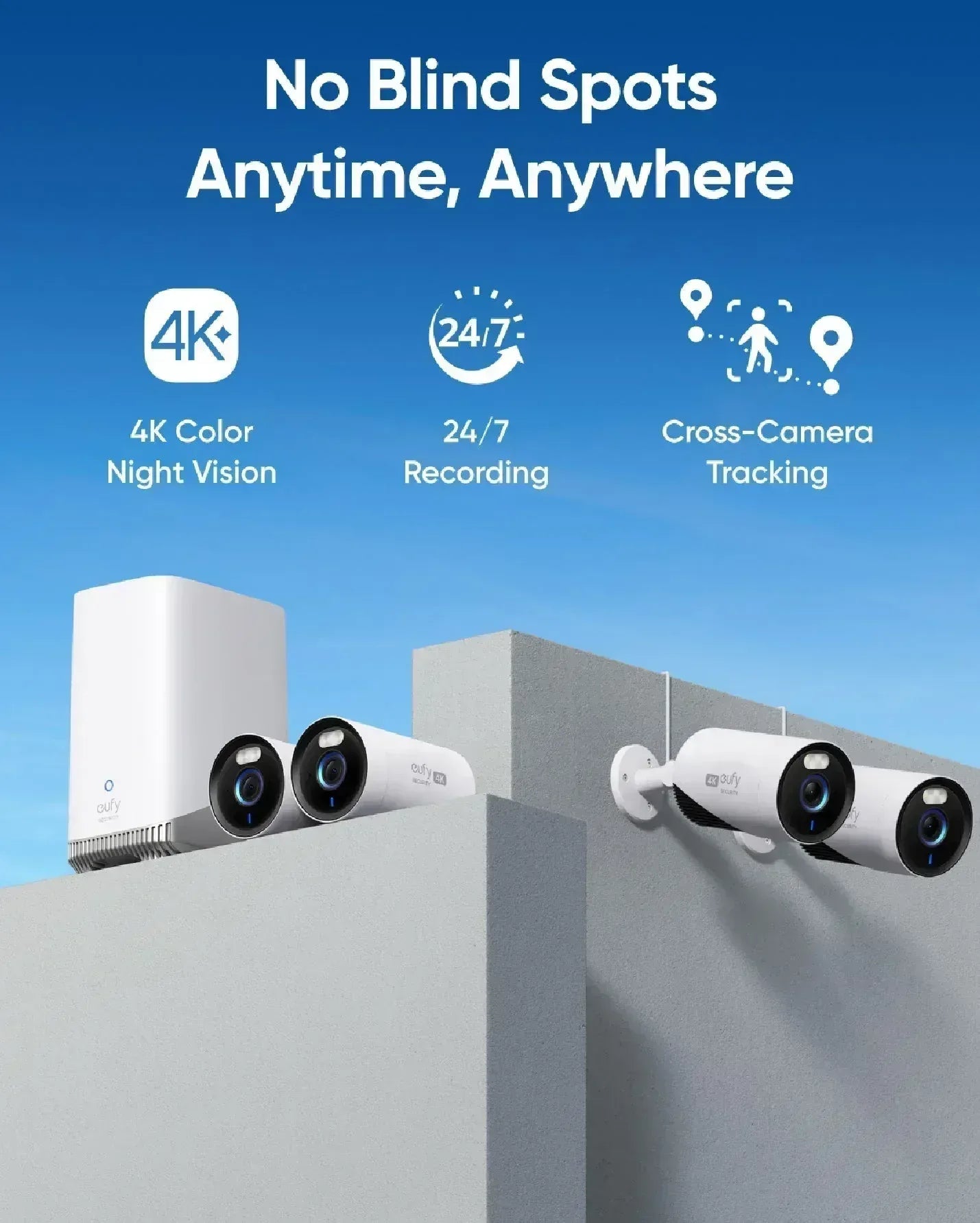 EufyCam E330 (Professional) 4-Cam Kit (Special) Guards On Duty Security