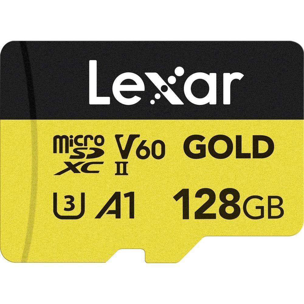 Lexar 128GB Professional Gold microSDXC UHS-II Memory Card Guards On Duty Security