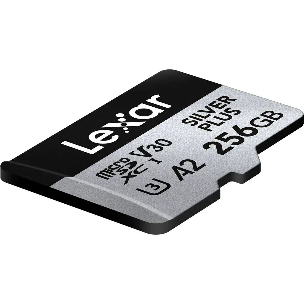 Lexar 256GB Professional SILVER PLUS UHS-I microSDXC Memory Card + SD Adapter Guards On Duty Security