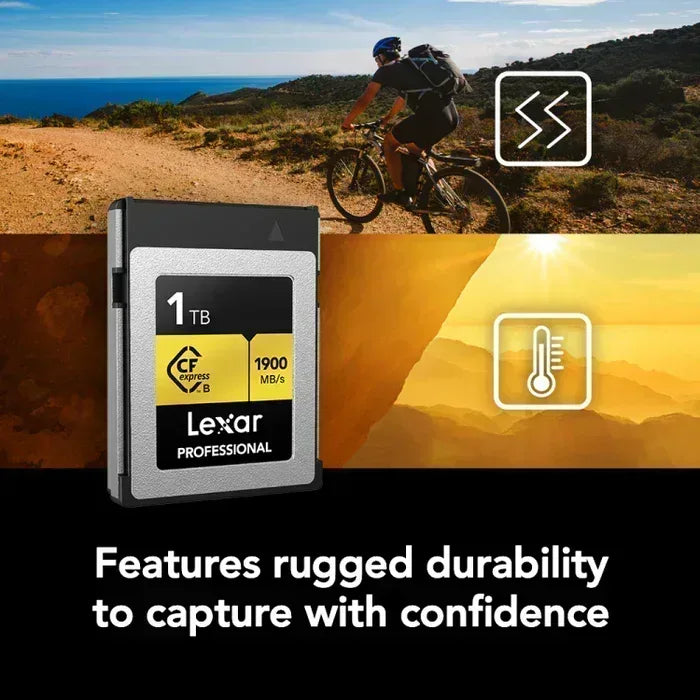Lexar Professional 1Tb Gold CFexpress Type B Card Guards On Duty Security