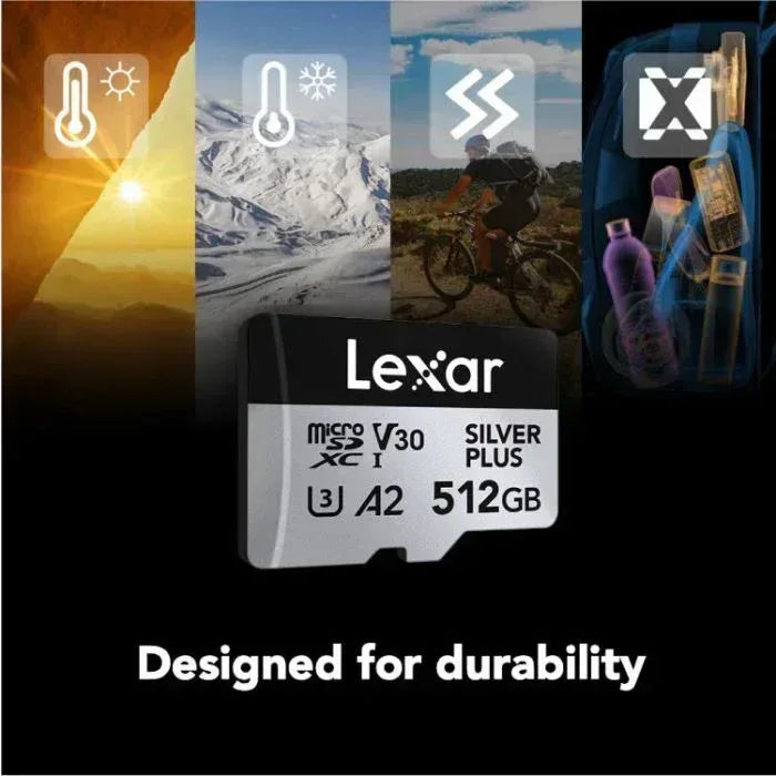 Lexar Professional SILVER PLUS UHS-I microSDXC Card - 512GB, 205MB/s Guards On Duty Security