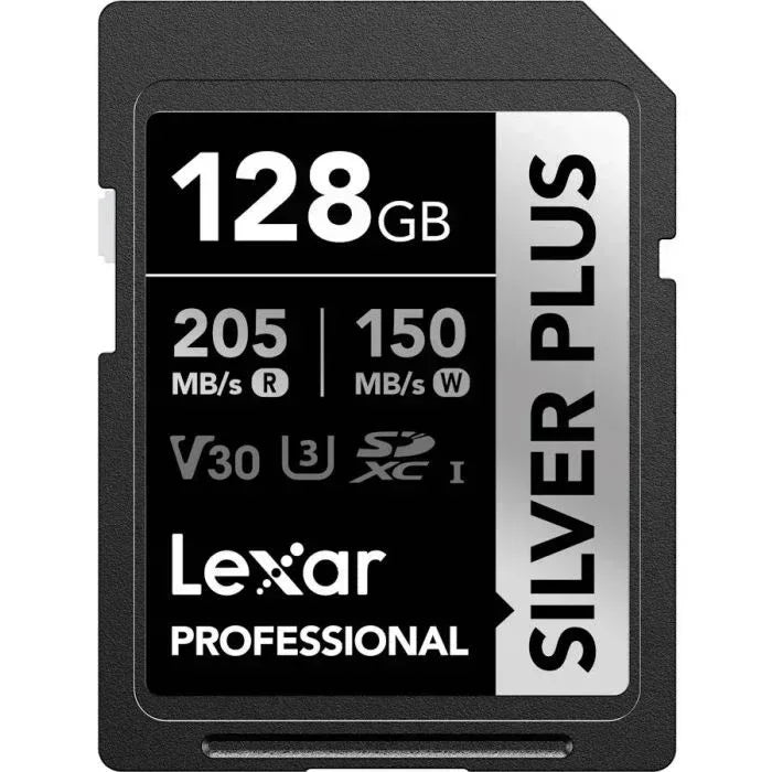 Lexar Professional Silver Plus UHS-I SDXC Memory Card - 128GB, 205mb/s Guards On Duty Security