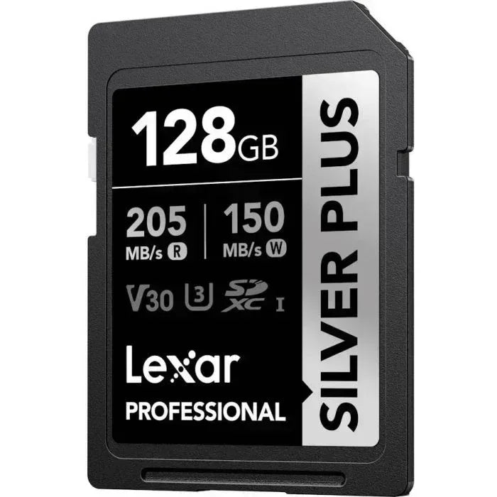 Lexar Professional Silver Plus UHS-I SDXC Memory Card - 128GB, 205mb/s Guards On Duty Security