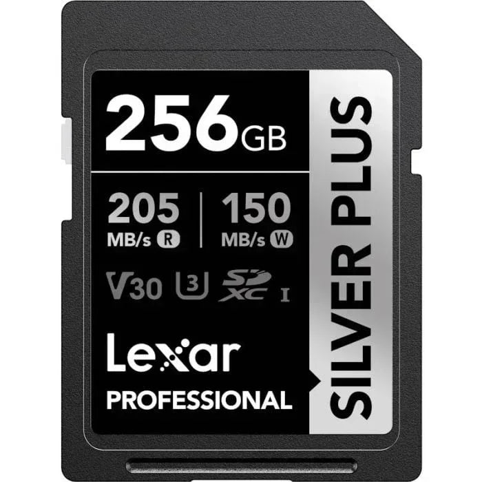 Lexar Professional Silver Plus UHS-I SDXC Memory Card - 256GB, 205MB/s Guards On Duty Security