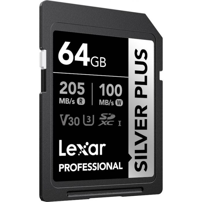 Lexar Professional Silver Plus UHS-I SDXC Memory Card - 64GB, 205MB/s - Guards On Duty Shop