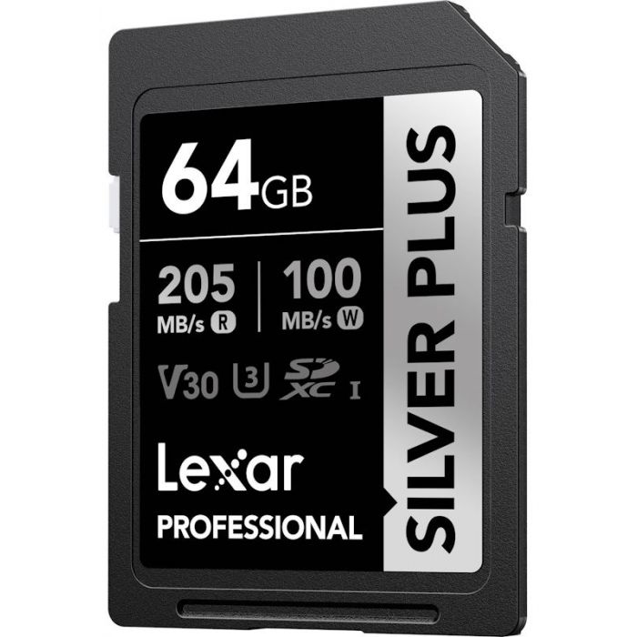 Lexar Professional Silver Plus UHS-I SDXC Memory Card - 64GB, 205MB/s - Guards On Duty Shop