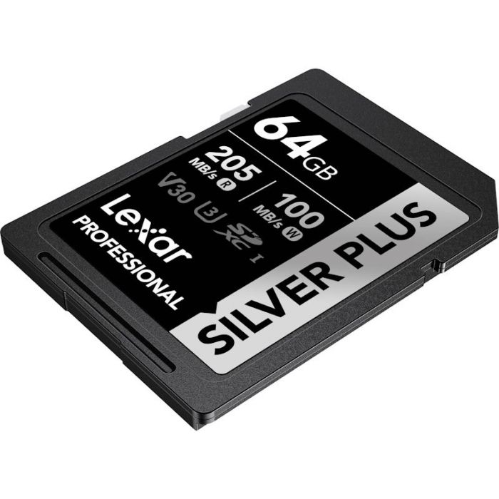 Lexar Professional Silver Plus UHS-I SDXC Memory Card - 64GB, 205MB/s - Guards On Duty Shop