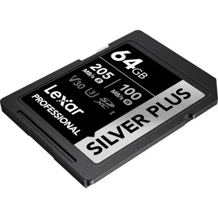Lexar Professional Silver Plus UHS-I SDXC Memory Card - 64GB, 205MB/s Guards On Duty Security