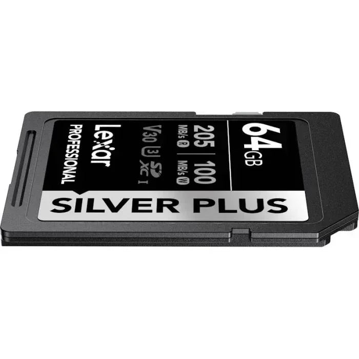 Lexar Professional Silver Plus UHS-I SDXC Memory Card - 64GB, 205MB/s Guards On Duty Security