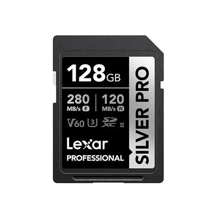 Lexar Professional SILVER PRO SDXC UHS-II Memory Card - 128GB, 280MB/s Guards On Duty Security