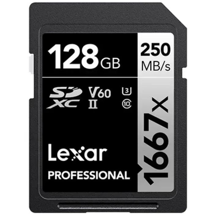 Lexar Proffesional 1667x 250MB/S UHS-II SDXC Memory Card - 128GB Guards On Duty Security
