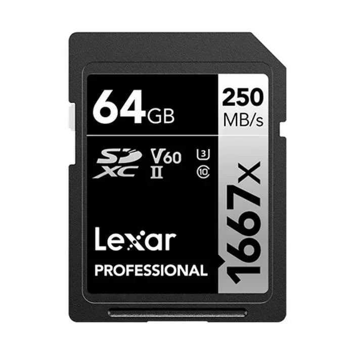 Lexar Proffesional 1667x 250MB/S UHS-II SDXC Memory Card - 64GB Guards On Duty Security