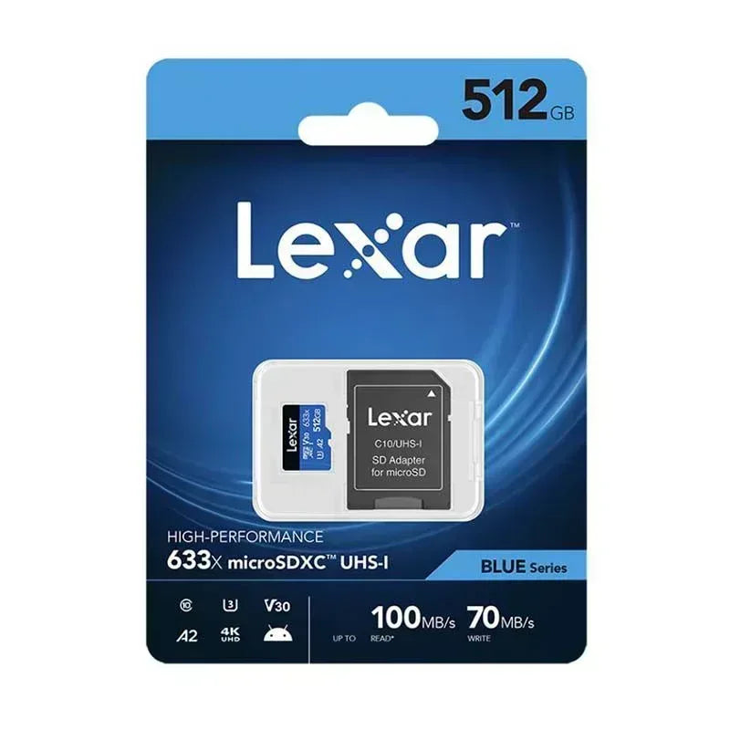 Lexar SD Micro High Speed 633x 512GB + SD Adapter - Blue Guards On Duty Security