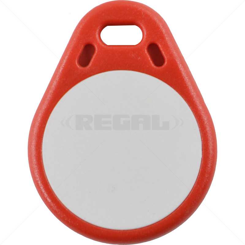 Proximity Tag - SS Keyring Red / White