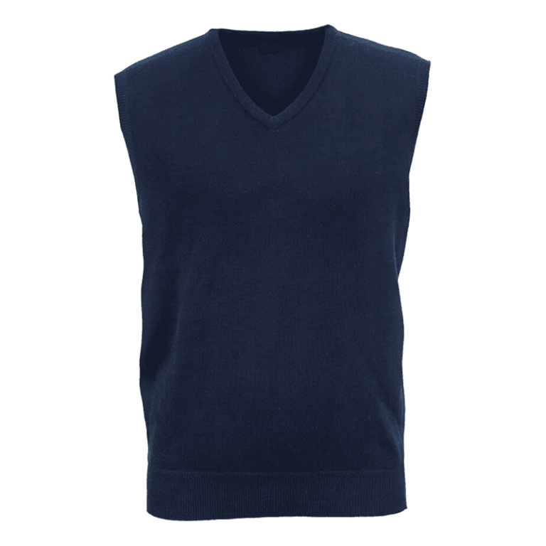 Sleeveless Pullover V-Neck Jersey - Black Navy Size Small-2XL
