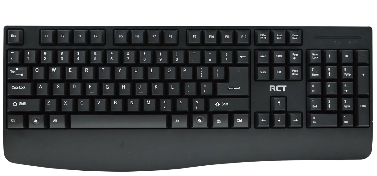 RCT Wireless Keyboard & Mouse Combo |104-Key Membrane Keyboard | AI Tool Key | Silent Optical Mouse; 1000-1600 DPI