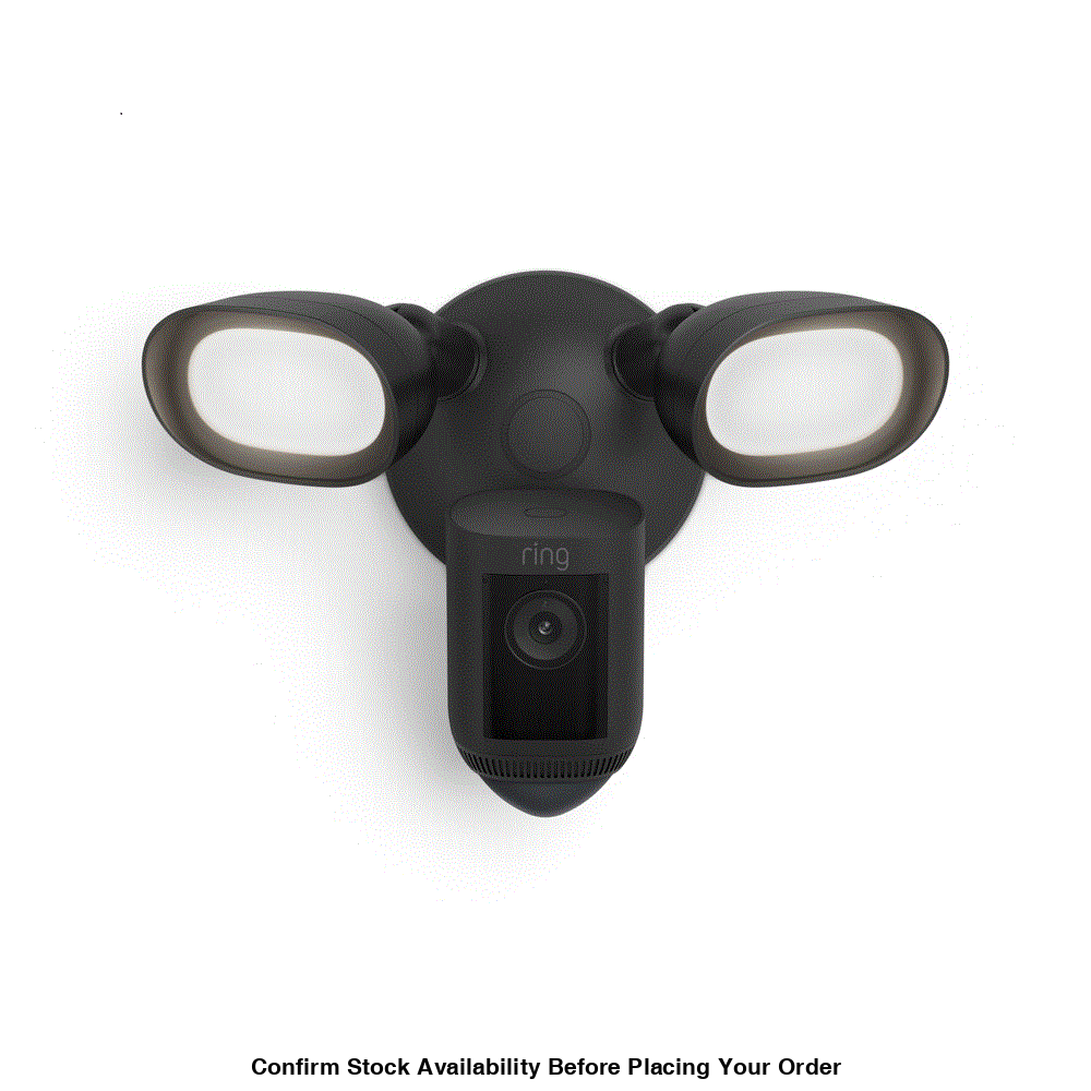 RING - FLOODLIGHT CAM WIRED PRO - BLACK - MEA - Guards On Duty Shop