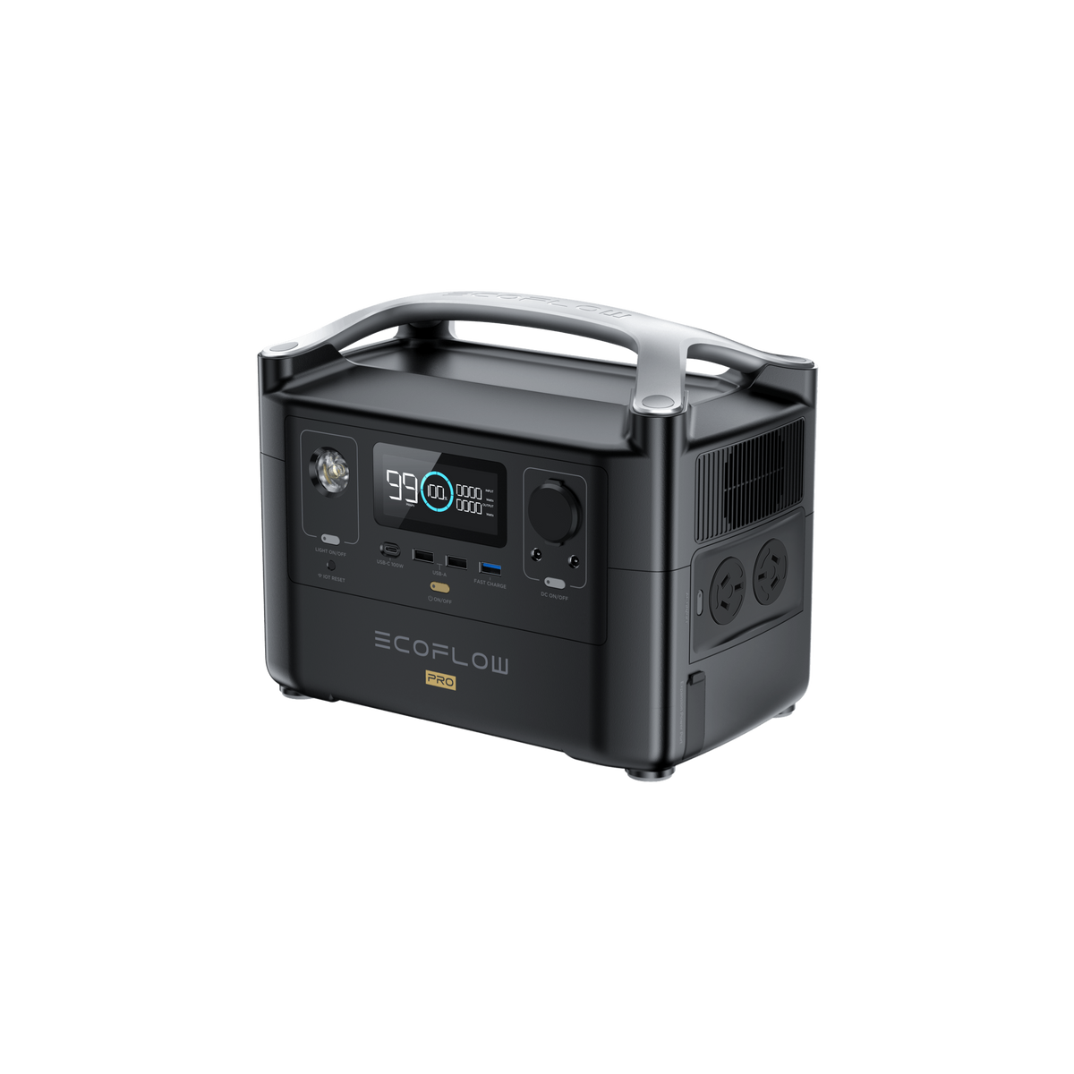 ECOFLOW RIVER PRO Portable Power Station - 720Wh Battery - 600W output; 200W Solar charger. SA Socket
