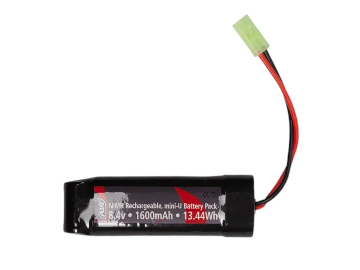 Asg Battery 8.4V 1600MAH NIMH Mini-u Tamiya Connector 19631 Guards On Duty Security